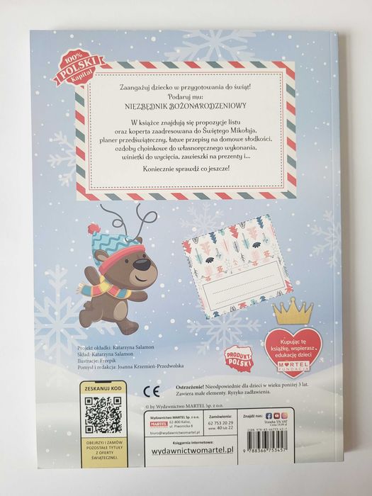 Niezbędnik Bożonarodzeniowy zeszyt zadań bombki list do Mikołaja 3+
