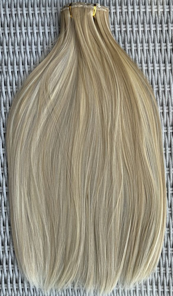 Premium Ultra włosy doczepiane, blond pasemka / refleksy !