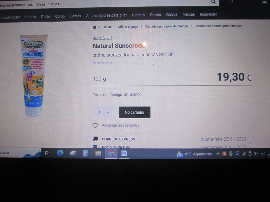 Natural Sunscreen - creme bronzeador para crianças - NOVO