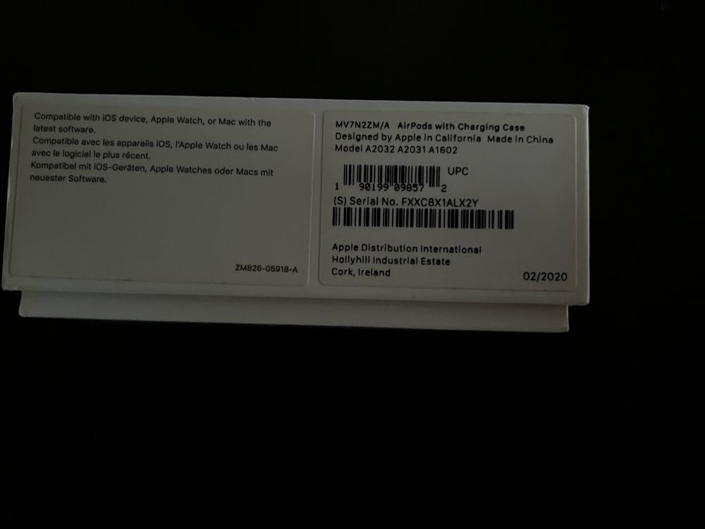Apple Airpods 2, MV7N2ZM/A. A 2031. Оріг.