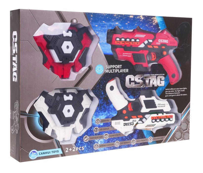 Zestaw Pistoletów Laserowych + Tarcze Z Funkcją Dymu ZMI.BB8913F