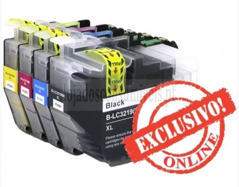 Conjunto 4 Tinteiros Brother Compatíveis LC3219XL