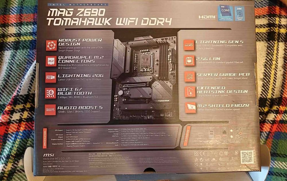 Bundle I7 3700KF + MAG Z690 Tomahawk DDR4 + G.SKill 4000 32GB CL15