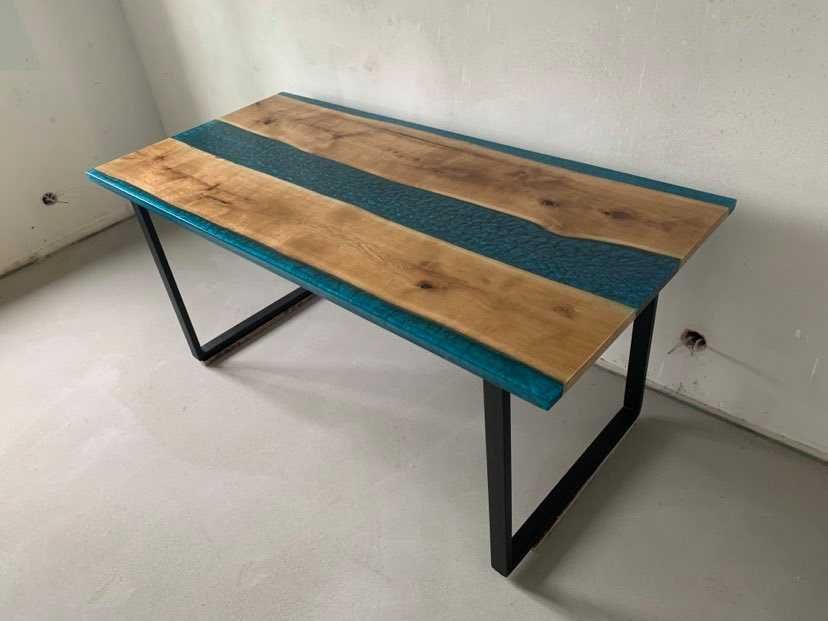NOWY Stół dębowy z żywicy epoksydowej 80cm x 170cm