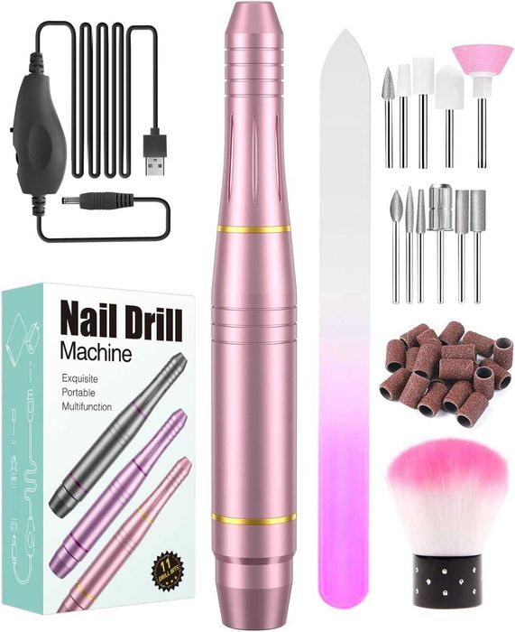 Broca de Manicure e Pedicure Velocidade Ajustável Cores Variadas