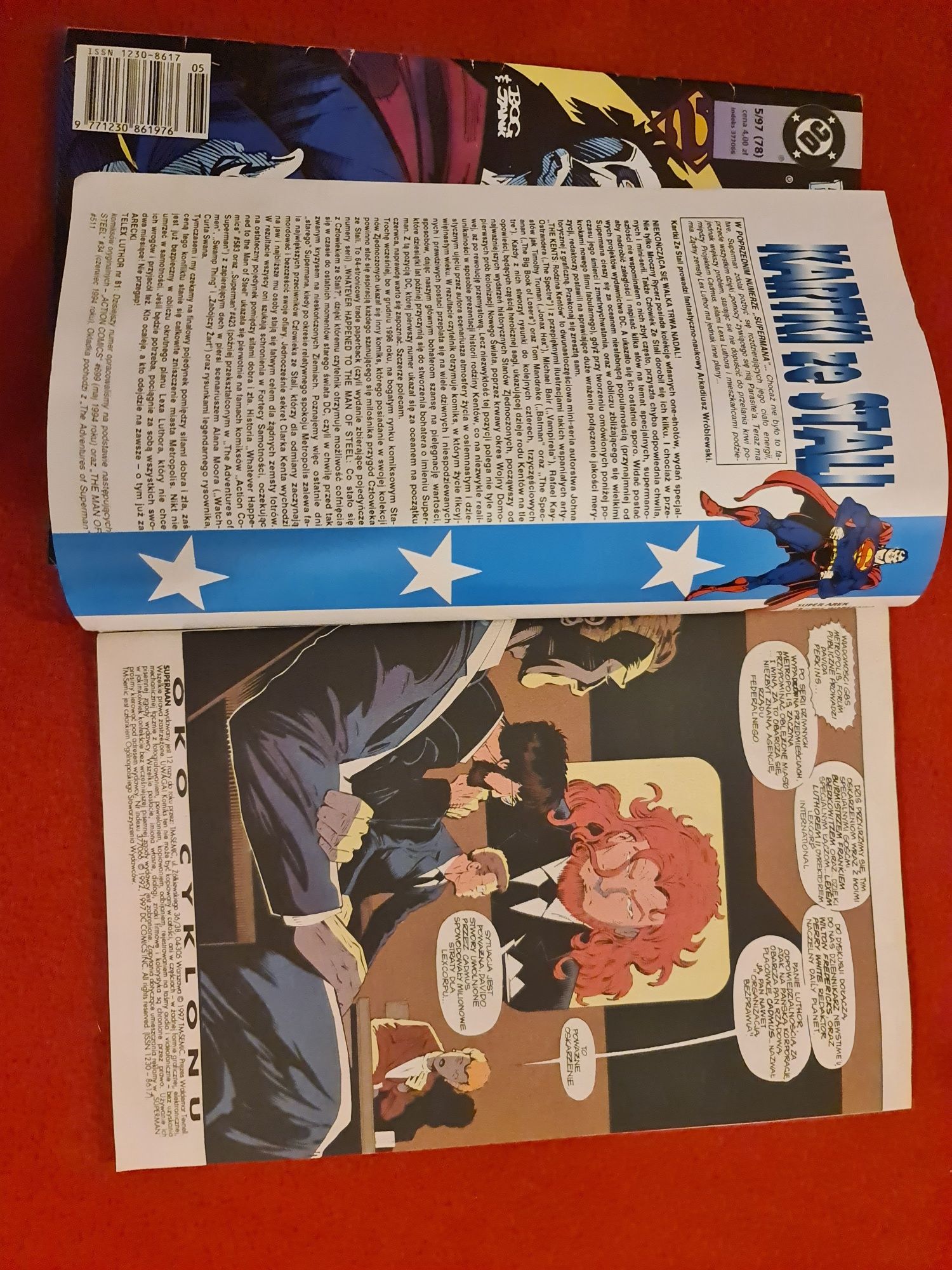 Komiks Superman nr 5 i 8 1997 kpl