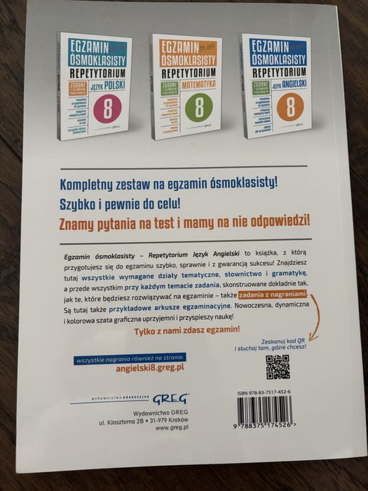 Repetytorium Język Angielski egzamin ósmoklasisty
