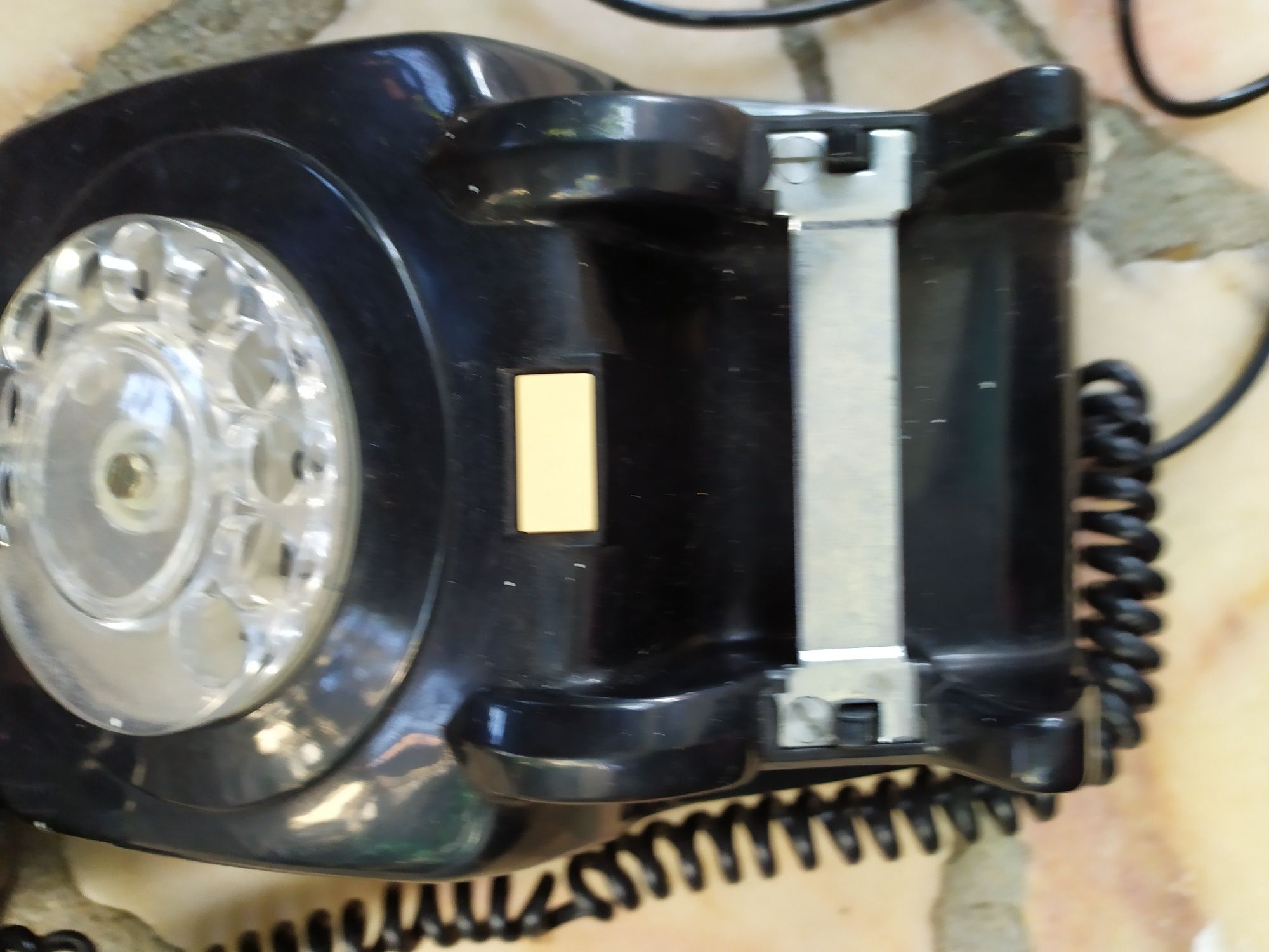 Telefone fixo de disco antigo, ótimo estado
