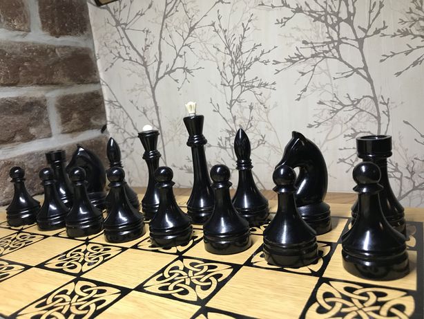 Шахматы большие турнирные карболит+шашки нарды доска 50х50см