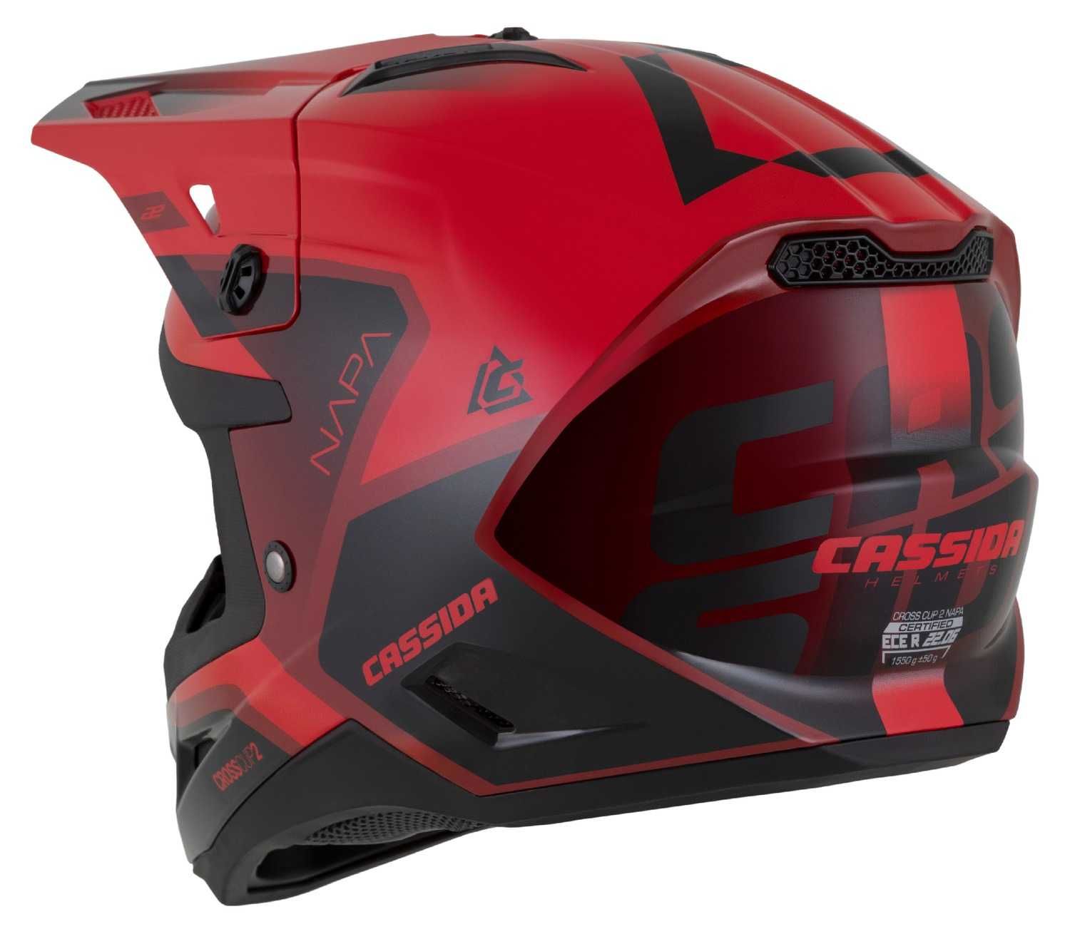 Kask Motocyklowy CASSIDA CROSS CUP2 Pod interkom XS-XXL +KOMINIARKA