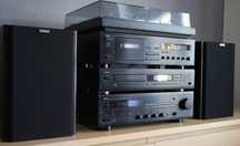 Wieża Yamaha Amplituner + CD + Magnetofon + Gramofon + Głośniki