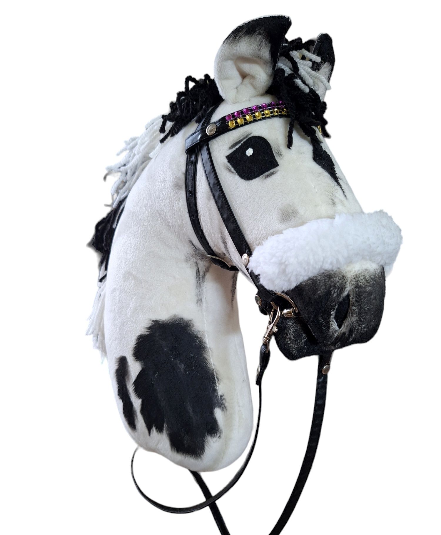 Zestaw Premium ( Hobby horse a3-srokacz ,ogłowie,wędzidło ,wodze znajd