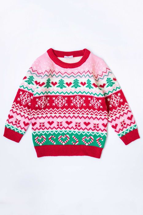 Светр різдвяний новорічний святковий для дівчинки 2 р 3 р 4 р 5 р 6 р
