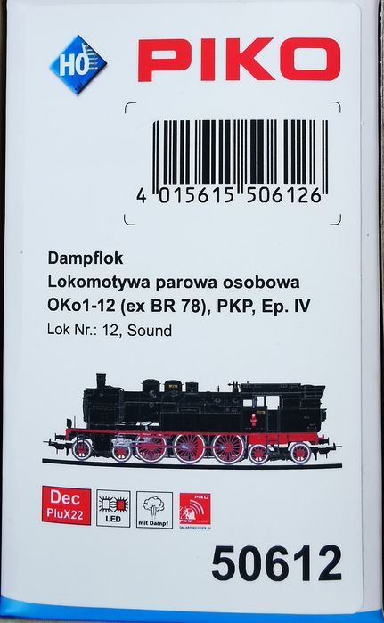 50612 Parowóz PKP Oko 1-12 Piko nie Roco, dźwięk