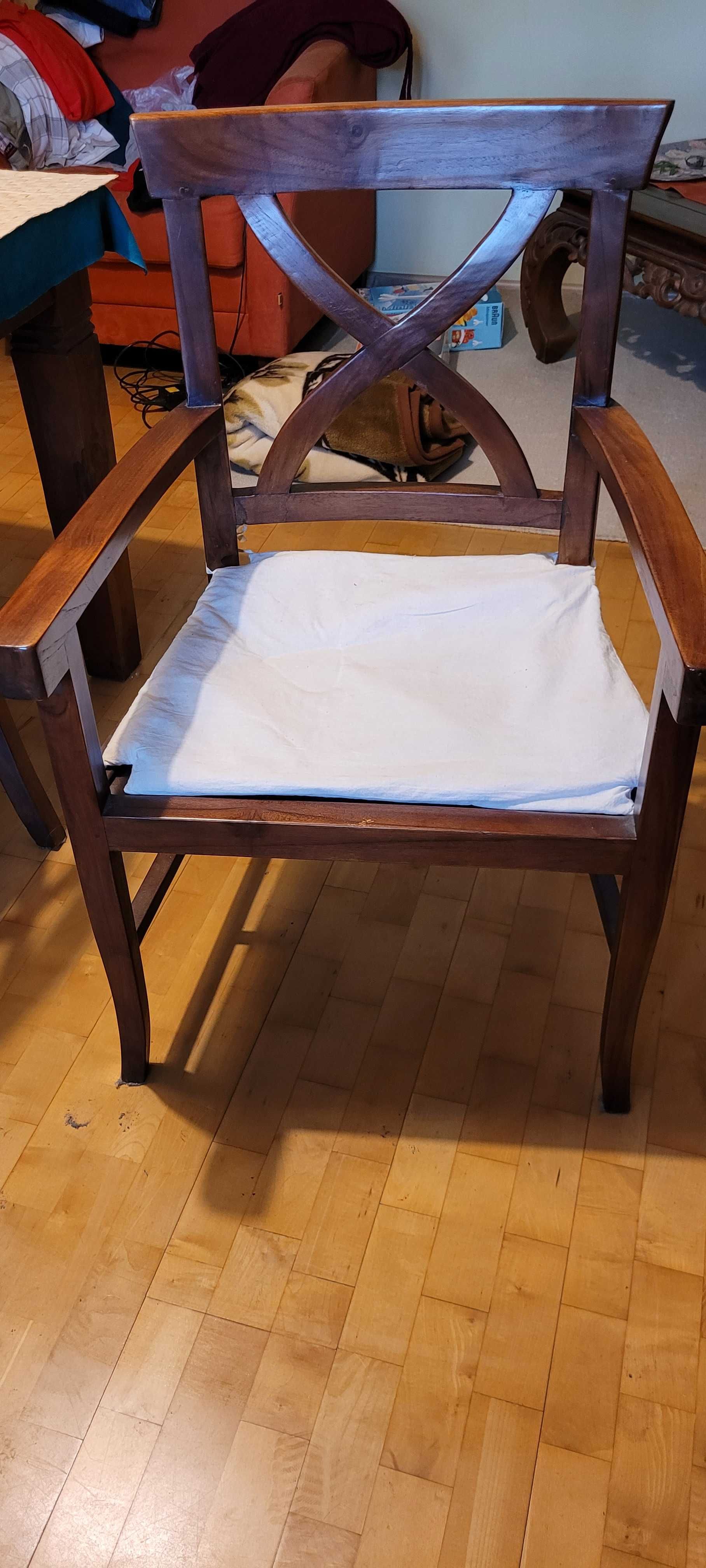 Komplet mebli kolonialnych z drewna egzotycznego, tekowego