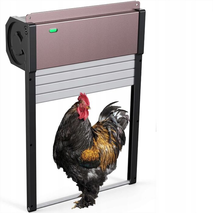 Automatyczna drzwi do kurnika CHAMUTY solarna z czujnikiem światła