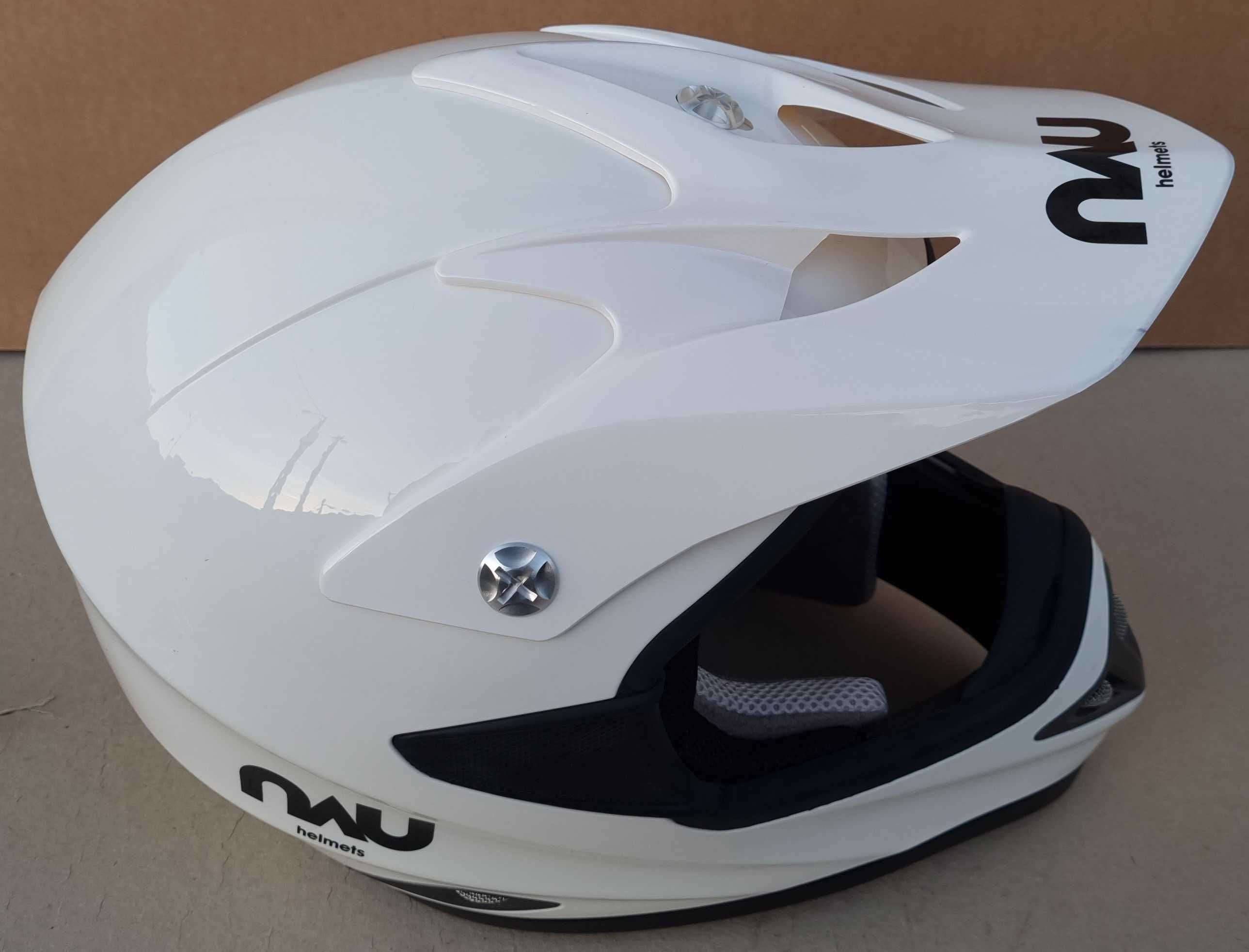 Capacete Cross Nau XT45 Branco S/M