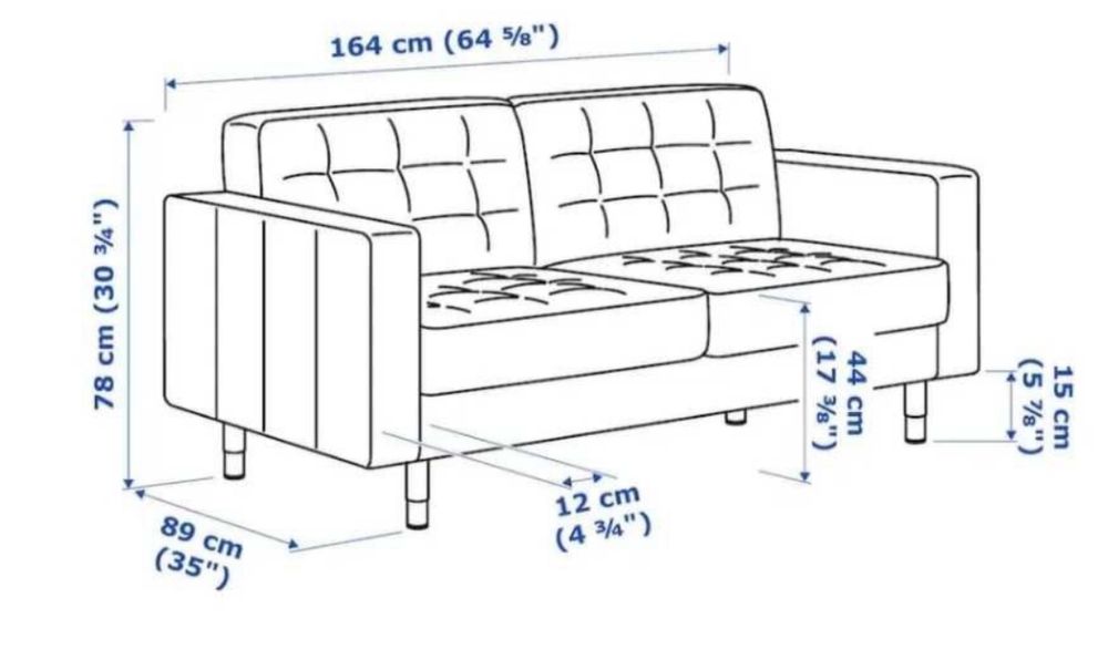 IKEA Landskrona kanapa 2 osobowa