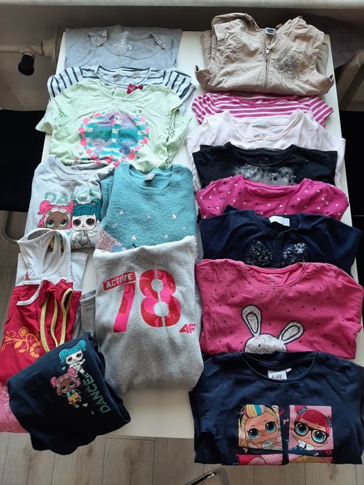 Paka ciuszków dla dziewczynki plus kurtka przejściówka gratis  rozmiar