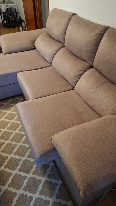 Sofá chaise longue  Bege