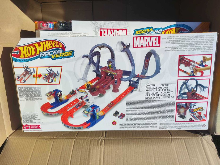 HOT WHEELS MARVEL ZESTAW TORÓW Pajęczynowy tor Spidermana HPL34