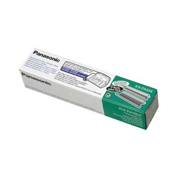 Rolo  Fax Panasonic  KX-FA55X - fita de filme de impressão. 2 unidades