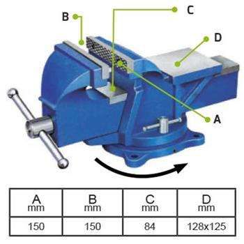 Torno de bancada Rotativo 150 mm JBM