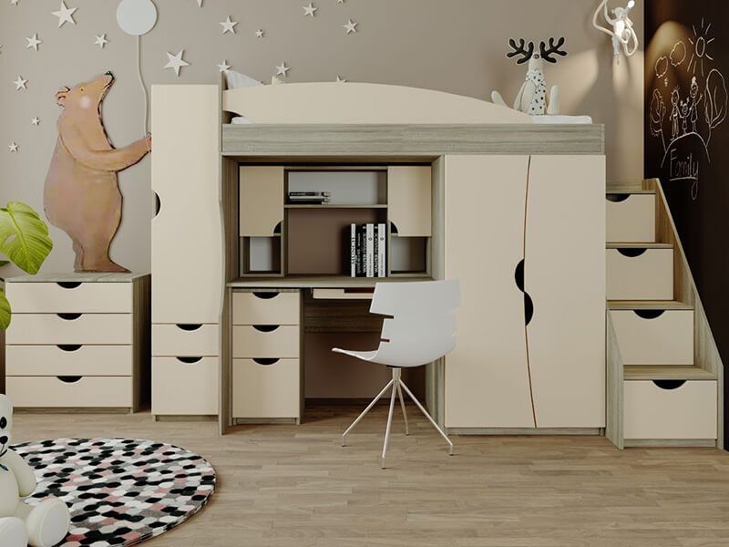 Меблі в дитячу кімнату, двоярусне ліжко