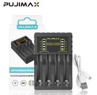 PUJIMAX USB електричний зарядний пристрій для AA/AAA Ni-MH/Ni-Cd акам