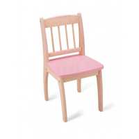 PINTOY Drewniane krzesełko Junior - RÓŻOWE Likwidacja sklepu