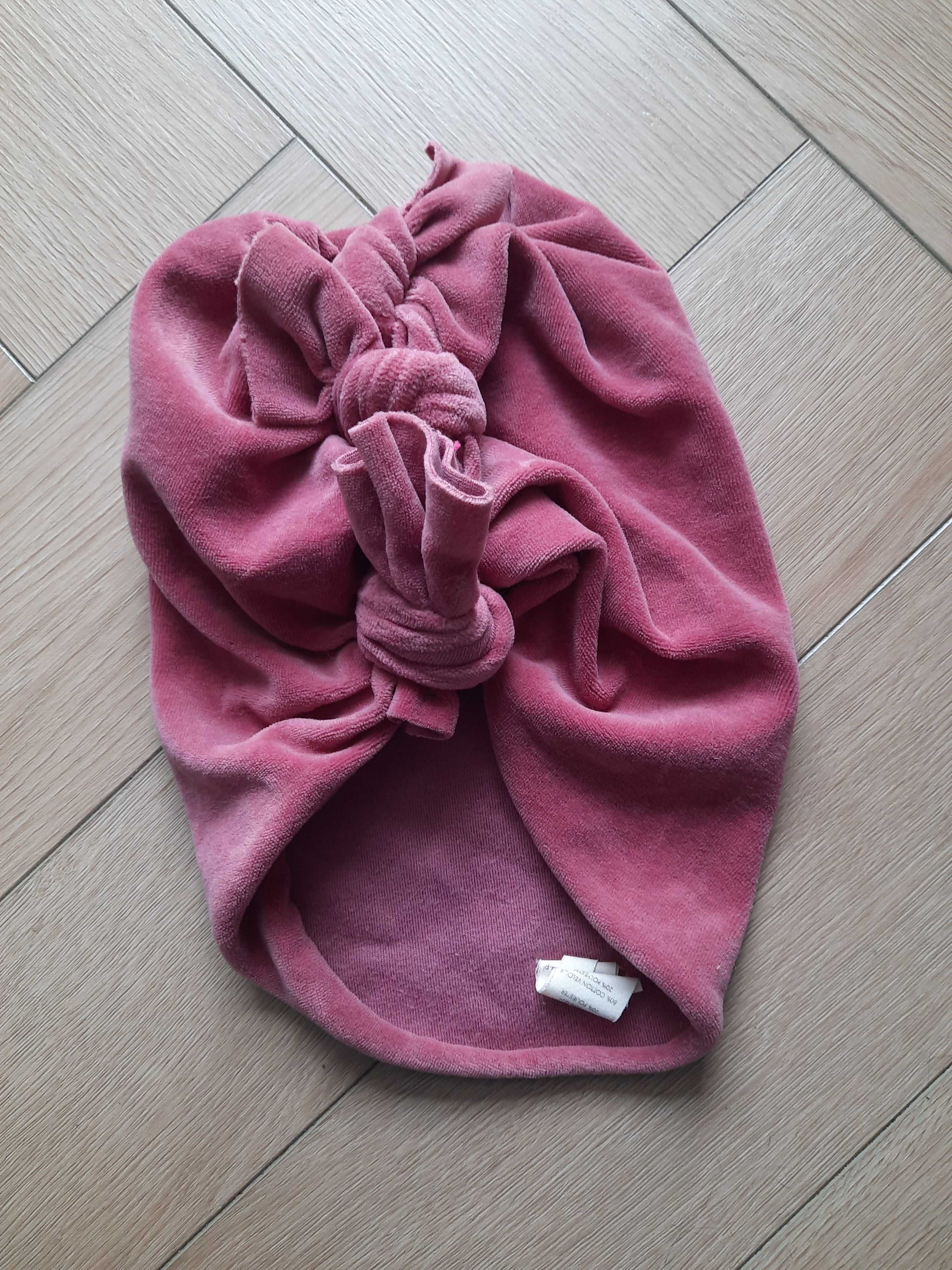 Turban Luks Velvet kolor Dusty Pink - XS/S