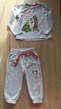 Dres świąteczny spodnie i bluzka Disney 92