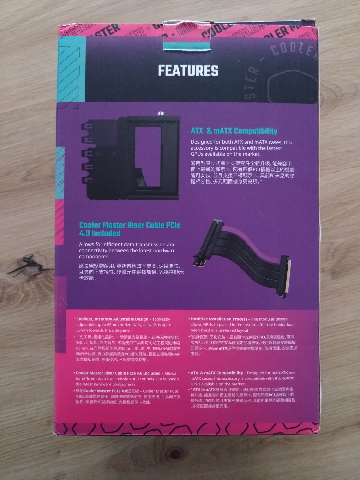 Uchwyt pionowy GPU riser PCIe