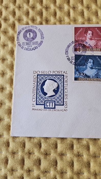 1 centenário selo postal portugal 1953 D.Maria ll

PORTUCUES 195 • CEN