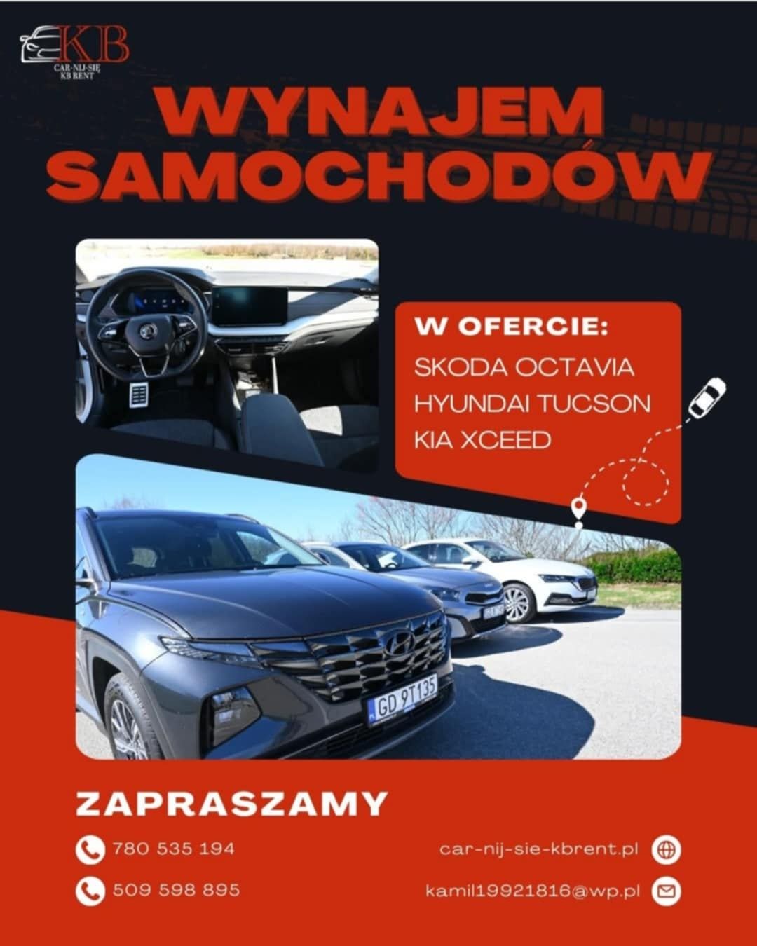 Wypożyczalnia aut Car-nij-sie Kbrent