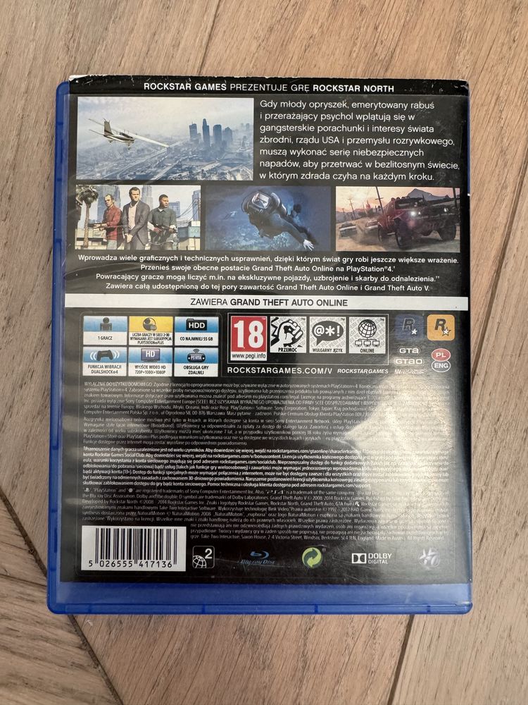 Gta V PS4 - prawie nowa