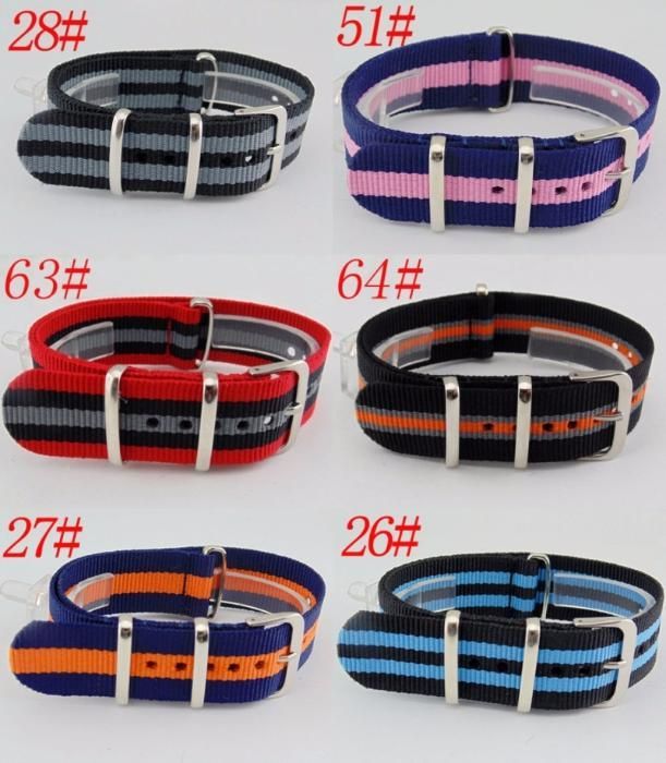 Paski NATO do zegarka 20mm nylonowe