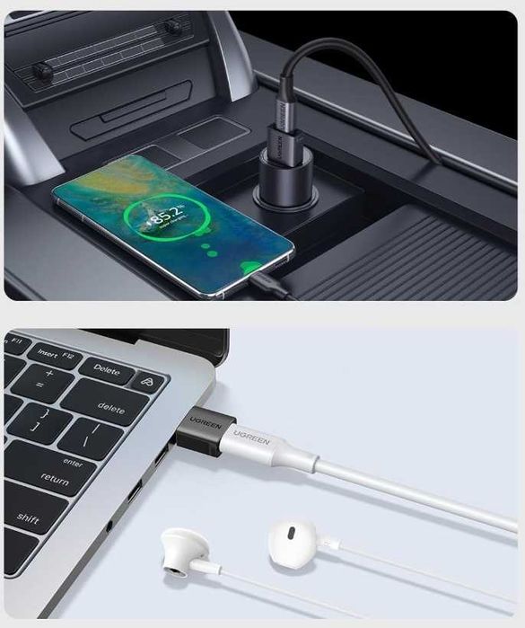 Adaptador USB C a USB 3.2 10Gbps. Adaptador Fêmea a Macho