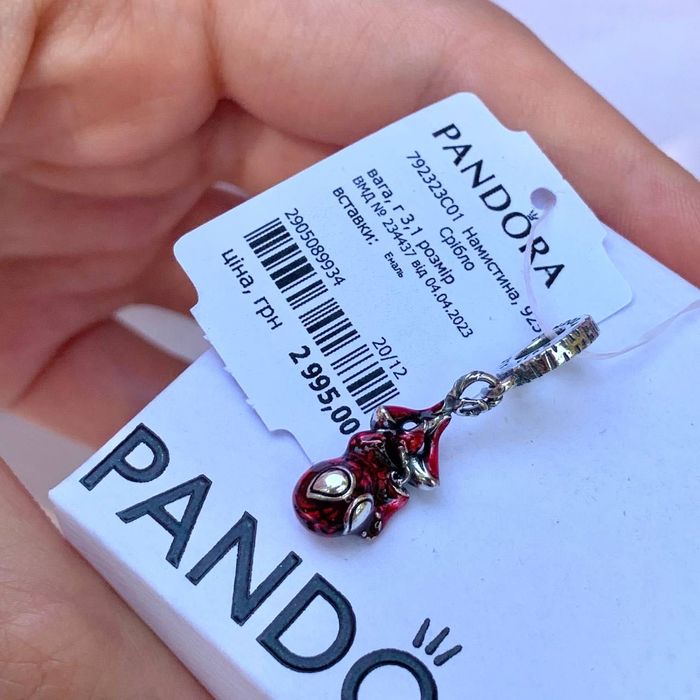Шарм Пандора оригінал новый Pandora намистина Людина Павук підвіска