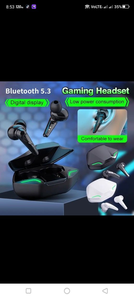 Auscultadores gaming bluetooth