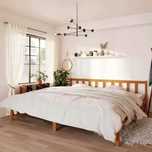 Estrutura de cama de madeira com estrado, nova