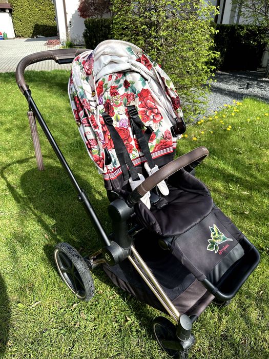 Wózek dziecięcy CYBEX Priam 2.0 Platinum Rose Gold Spring Blossom BDB