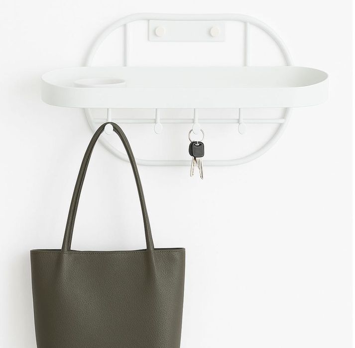 Wieszak wiszący 4 Haczyki metal Wenko biały