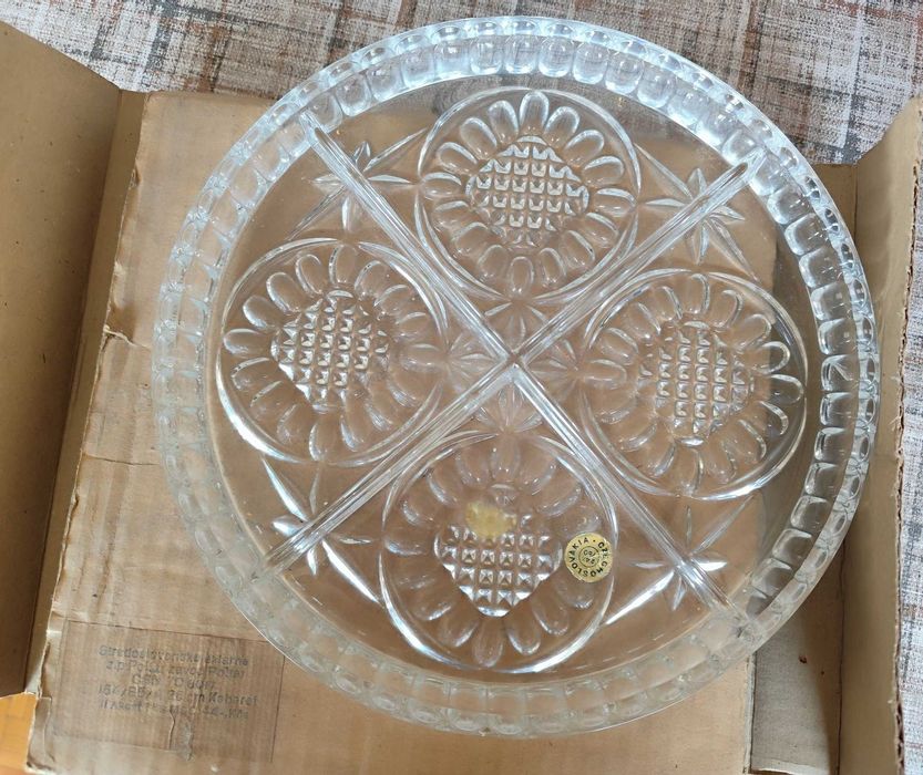 Kabaret kryształowy patera Czechosłowacja