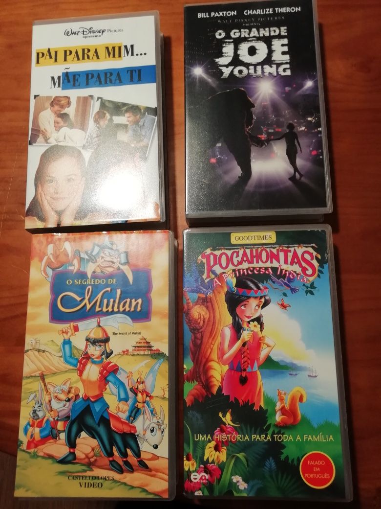 Cassetes video vhs (pack 4) - Oportunidade ÚNICA!