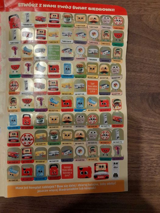 Naklejki na Biedroniaki 80 sztuk