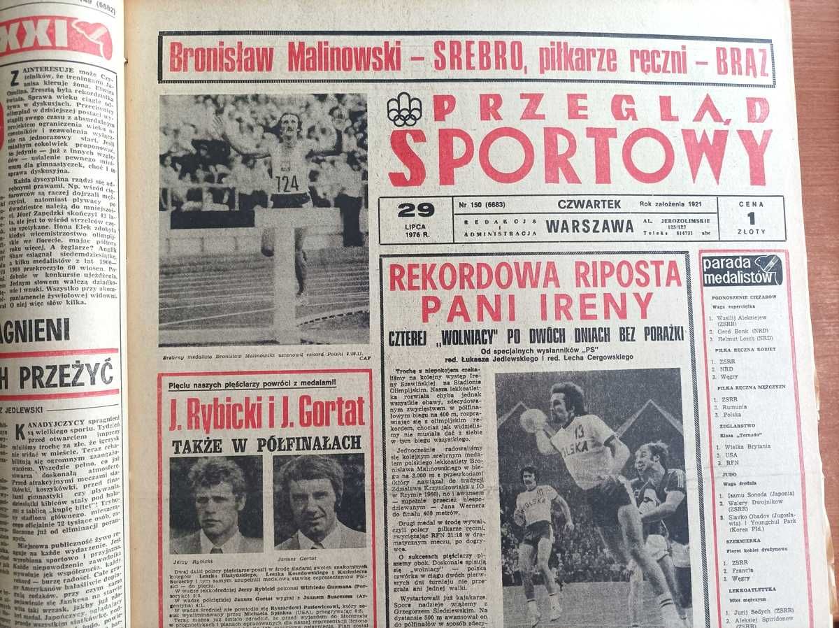 Gazeta "Przegląd Sportowy" - rocznik 1976