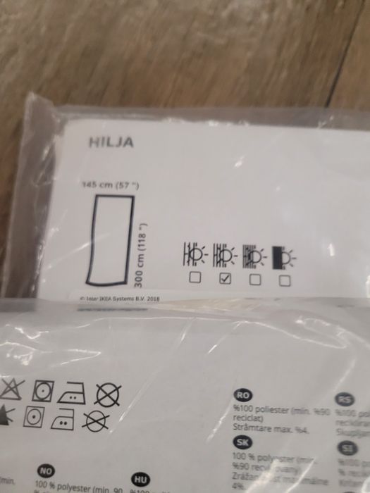Ikea HILJA firanki białe