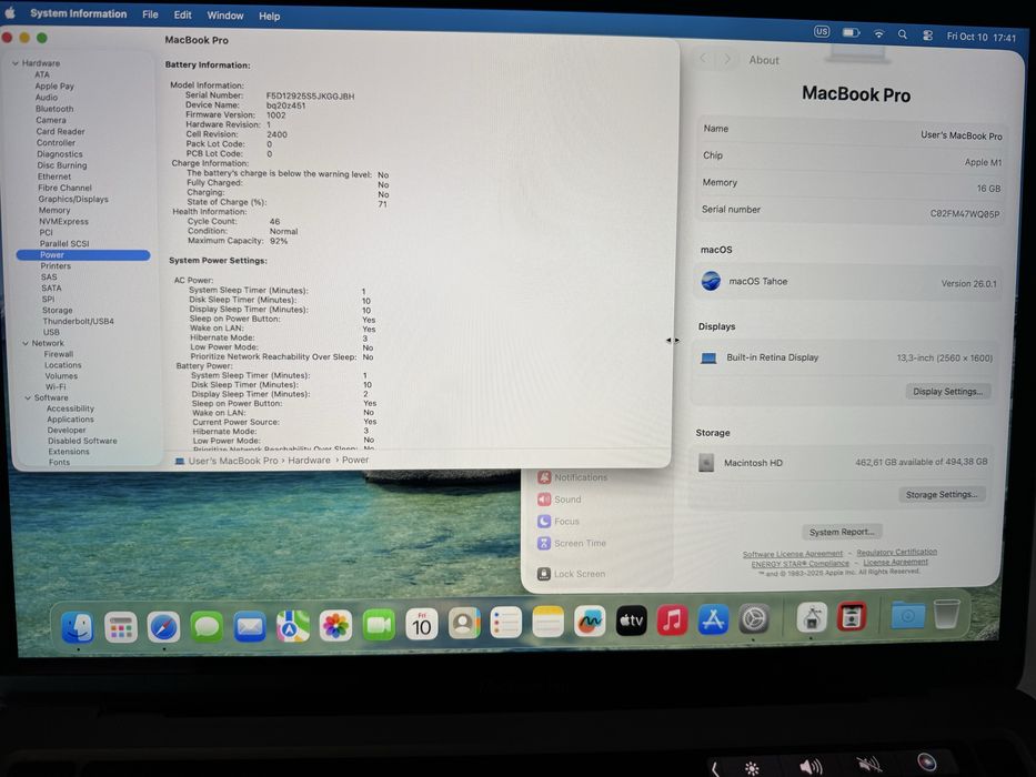 Macbook Pro 13 M1  16Gb/512Gb space gray | 46 циклів