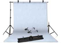 Zestaw oświetleniowy do fotografii, ramka tła softbox+parasol z lampką